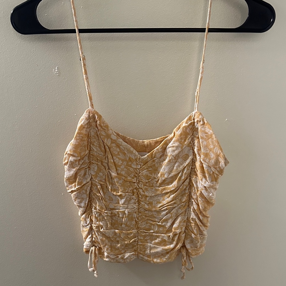 Orange Ruched Women's Top